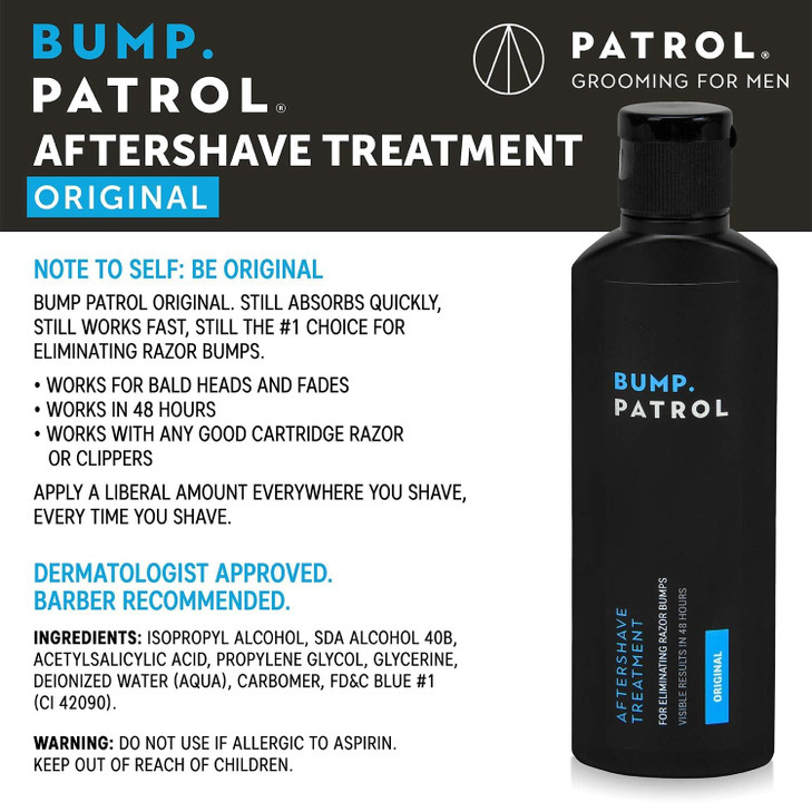 Bump Patrol Original Formula After Shave Bump Treatment Serum Razor Bumps Ingrown Hair Solution for Men and Women 2 Ounc
