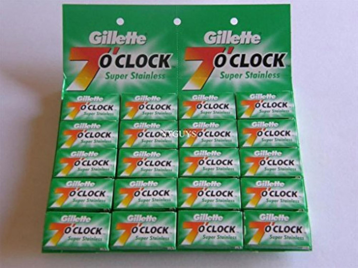 7 Oclock Super Stainless Double Edge Safety Razor Blades 5 Count Pack of 20