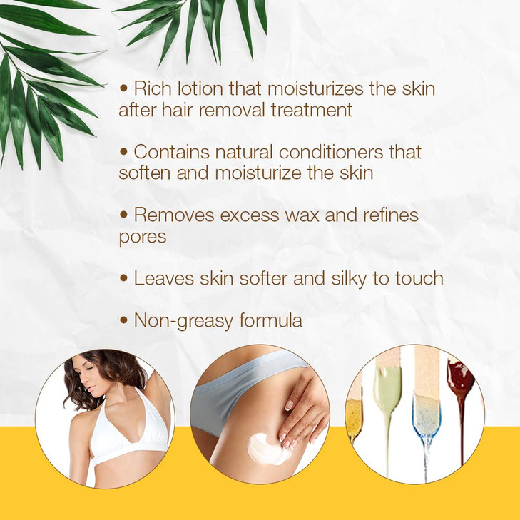 GiGi Post Waxing Lotion Soothing After Wax Care Treatment Moisturizing Post Epilation Care Hydrating Skin Softener 16 fl