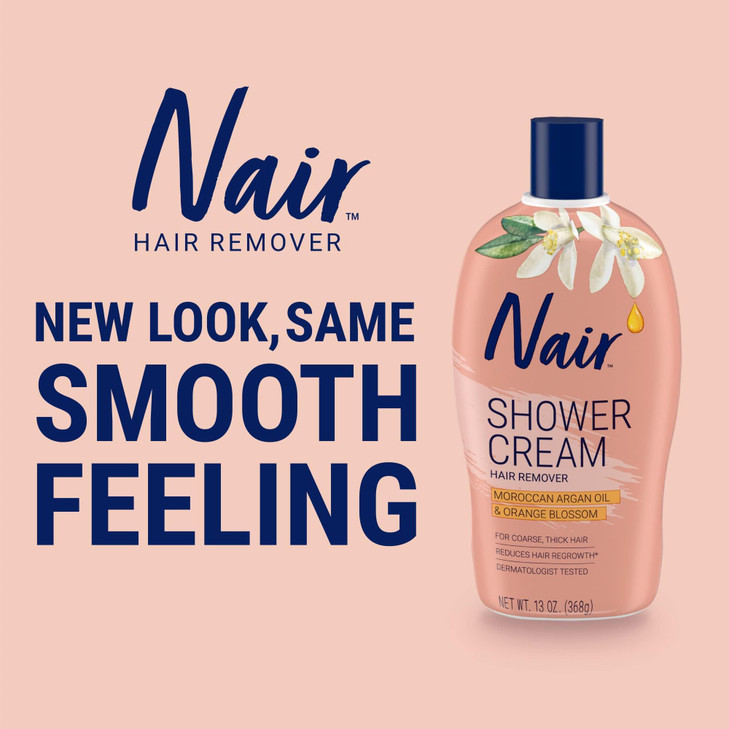 Nair Moroccan Argan Oil Shower Cream Hair Remover 130 oz