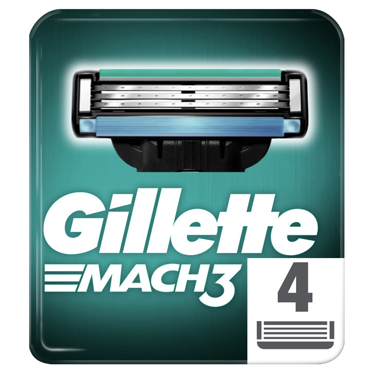 Gillette Mach3 Razor Refill Blades for Men Packaging May Vary Fresh 4 Count