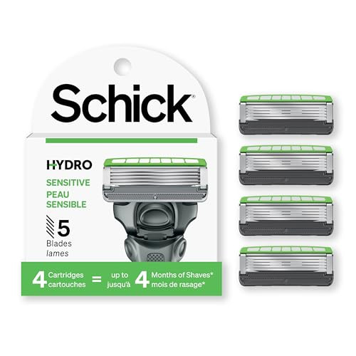 Schick Hydro 5 Sense Sensitive Skin Razor Refills for Men 4 Count