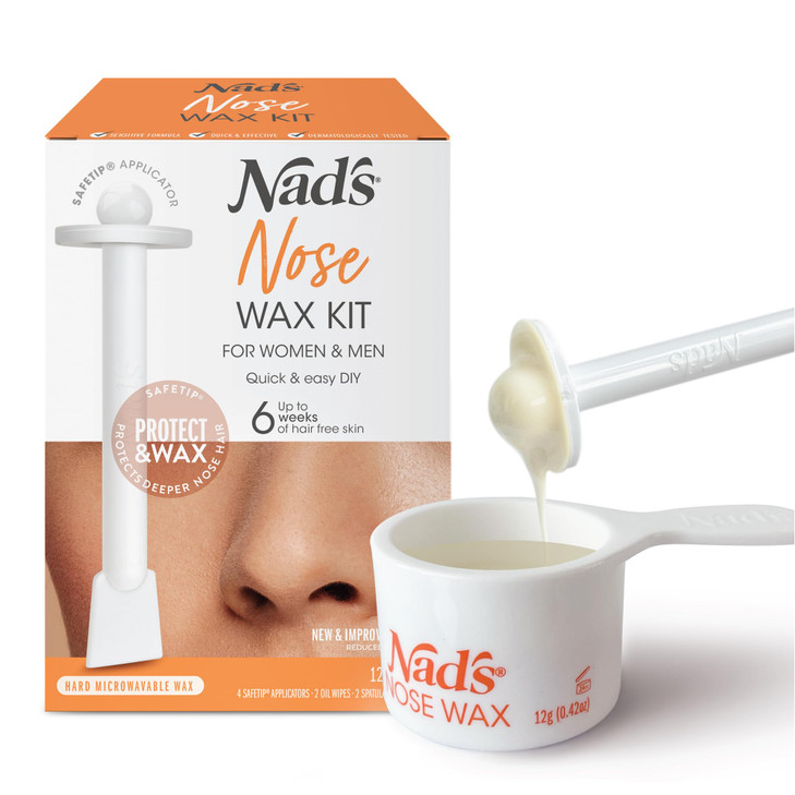 Nads Nose Wax Kit for Men Women Waxing Kit for Quick Easy Nose Hair Removal 12g 042oz