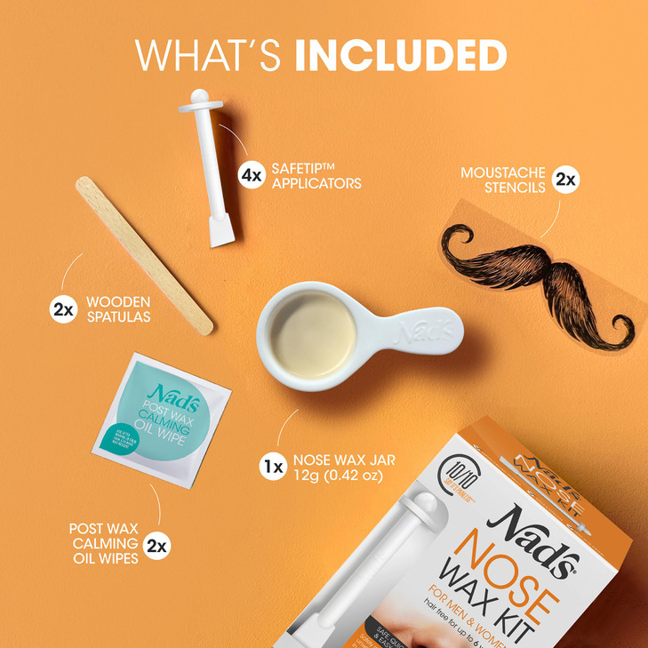 Nads Nose Wax Kit for Men Women Waxing Kit for Quick Easy Nose Hair Removal 12g 042oz