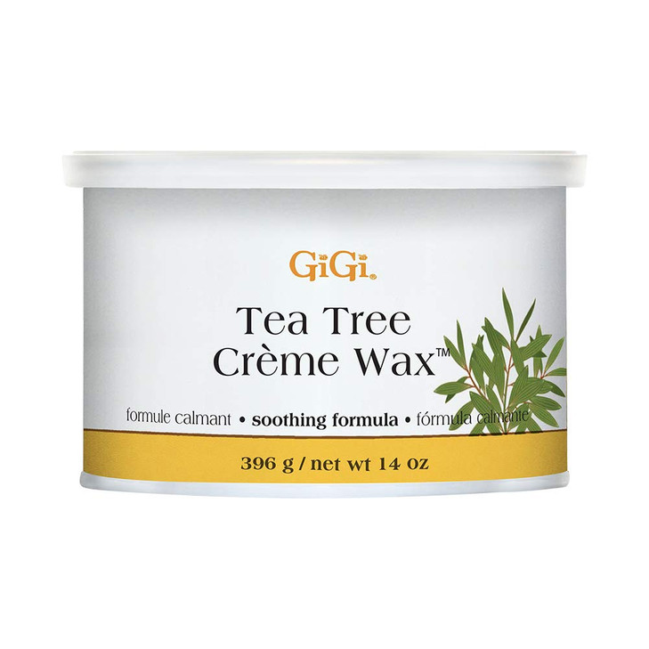 GiGi Tea Tree Crme Wax Soothing Hair Removal Wax for Sensitive Skin Soft Wax for Face Body Calming Formula with Tea Tree