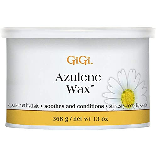 GiGi Azulene Soft Wax for Hair Removal Soothing Full Body Wax for Normal Skin 13 oz 1 Pack