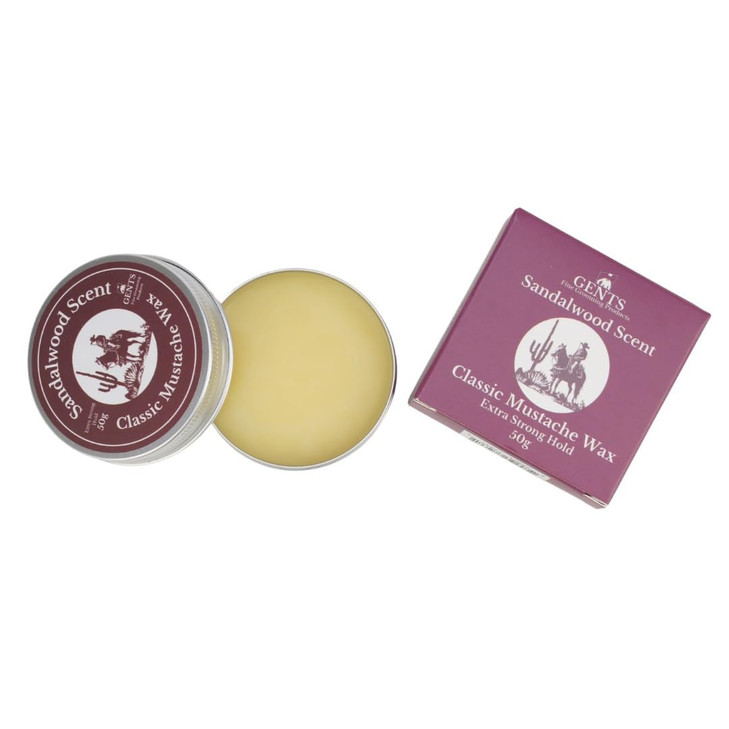 GBS Gents Strong Hold Sandalwood Mustache Wax Easy Application Restyleable long lasting hold