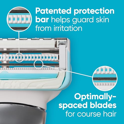 Gillette Venus Intimate Grooming Womens Razor Blade Refills with Bikini Trimmer 4 Count