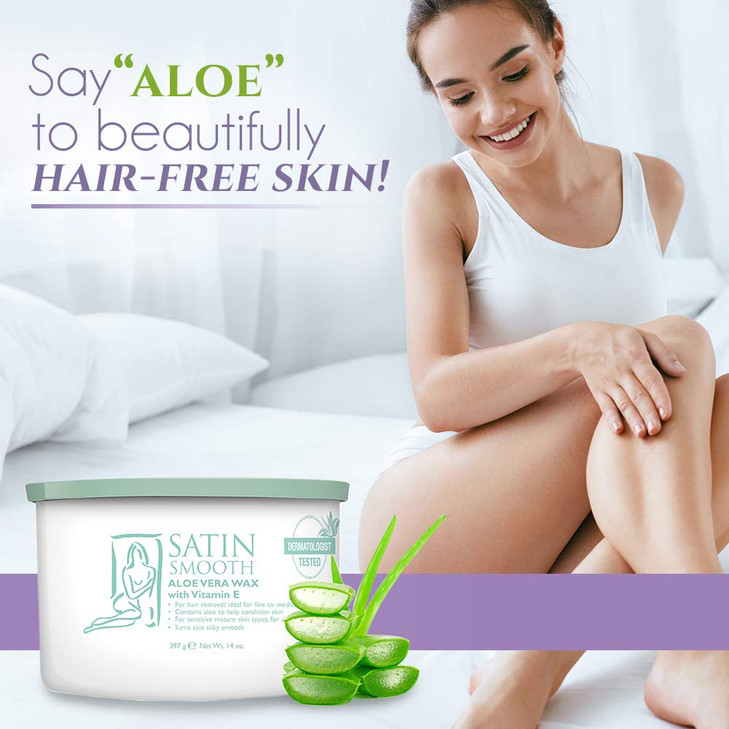 Satin Smooth Aloe Vera Hair Removal Wax 14oz