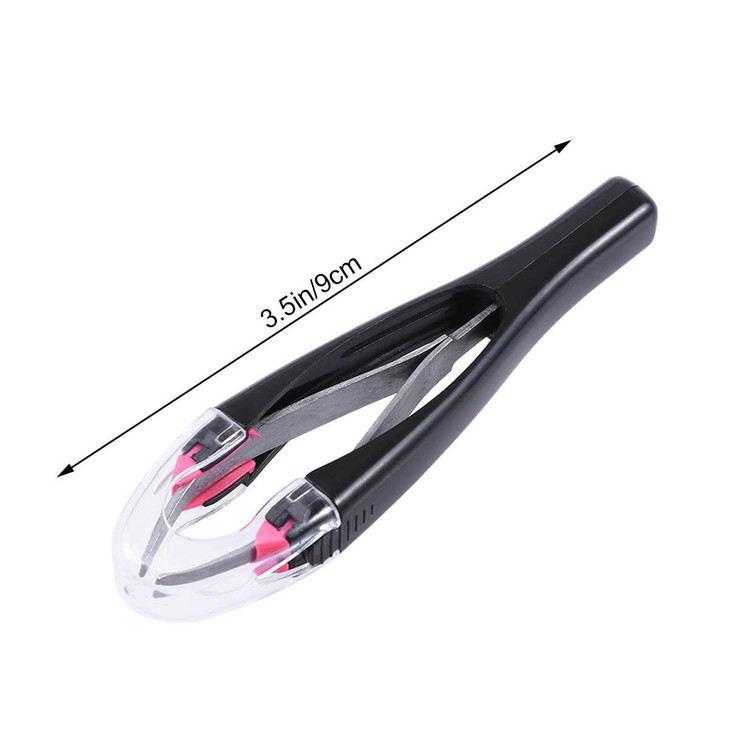 Lurrose Automatic Elastic Eyebrow Tweezer Retractable Tweezer for Eyebrow Removal Color Random