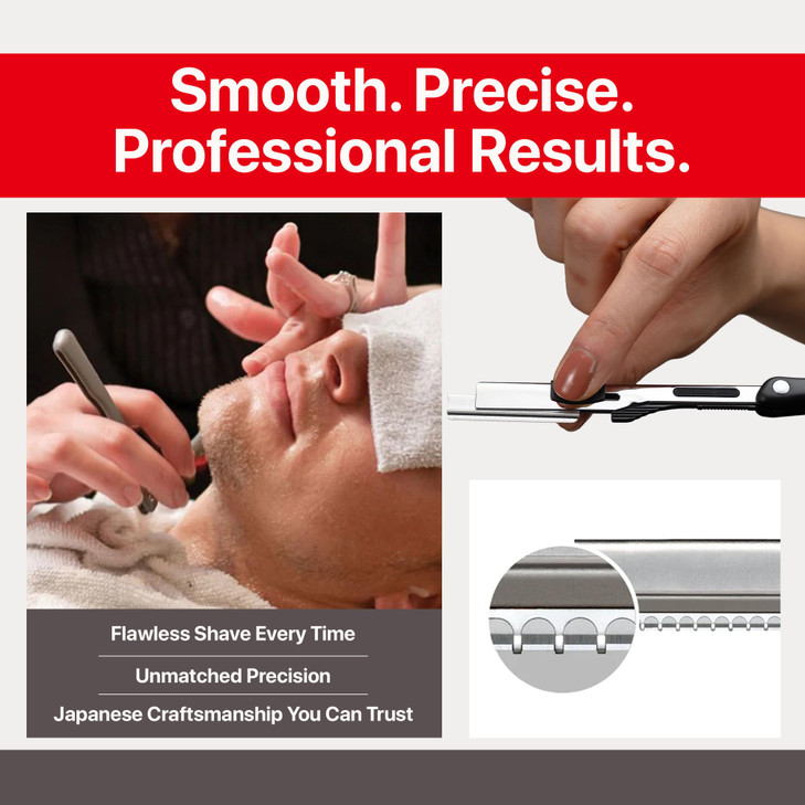 Feather Nape Blades Single Edge Guarded Replacement Blades Fits Feather Nape Body Razor For Thinning Layering Precision