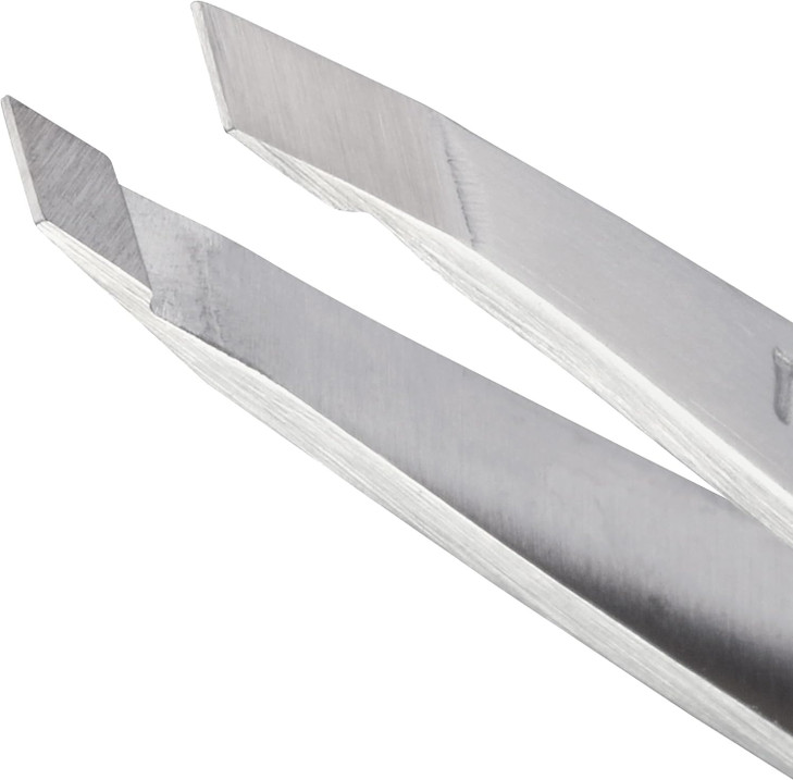 Tweezerman Mini Slant Tweezer Tweezers for Eyebrows Travel Tweezers for Eyebrows Facial Hair Classic Stainless