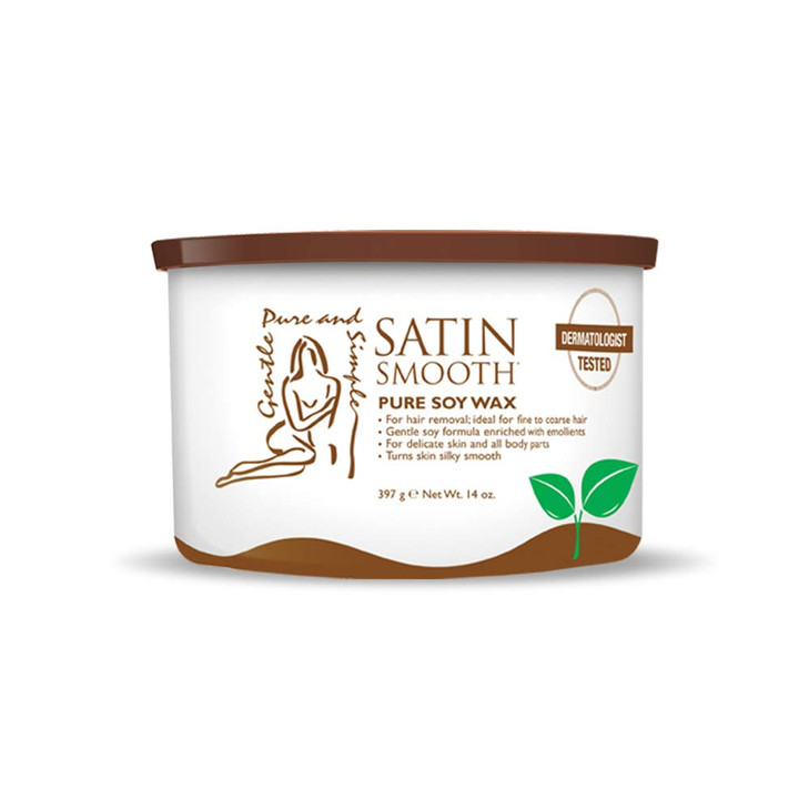 Satin Smooth Soy Hair Removal Wax Painless Waxing for Sensitive Skin Effective for Face Legs Bikini Ideal for Fine to Co