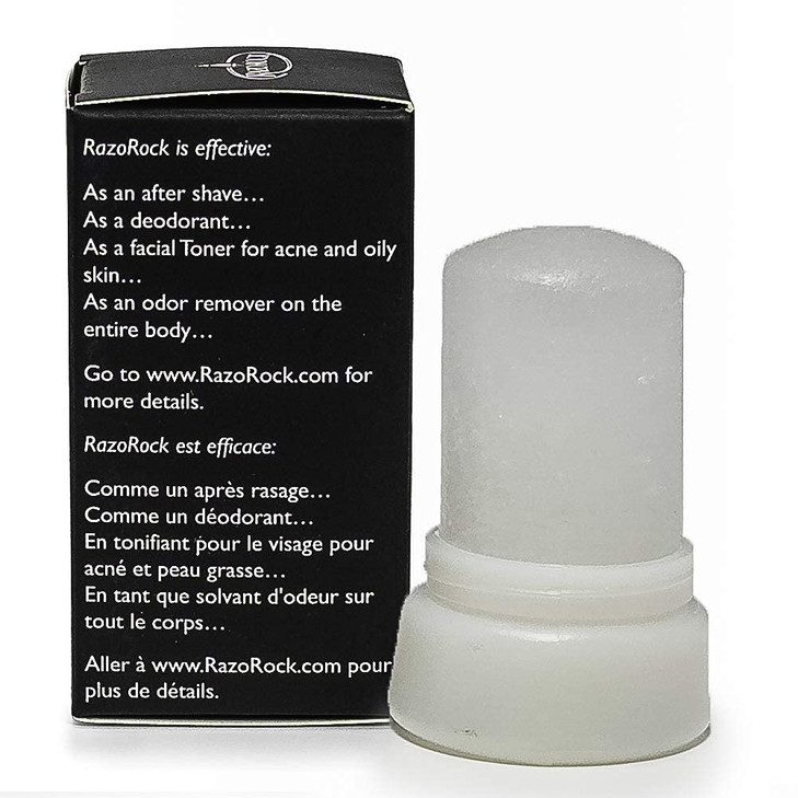 RazoRock Alum Stick 60 g After Shave Stick Natural Healing and Toning for Razor Cuts