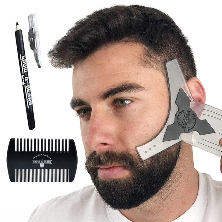 Beard Shaper Barber Pencil Beard Lineup Tool Great Beard Guide Shaping Tool for Men Beard Lineup Guide Template Thats Pe