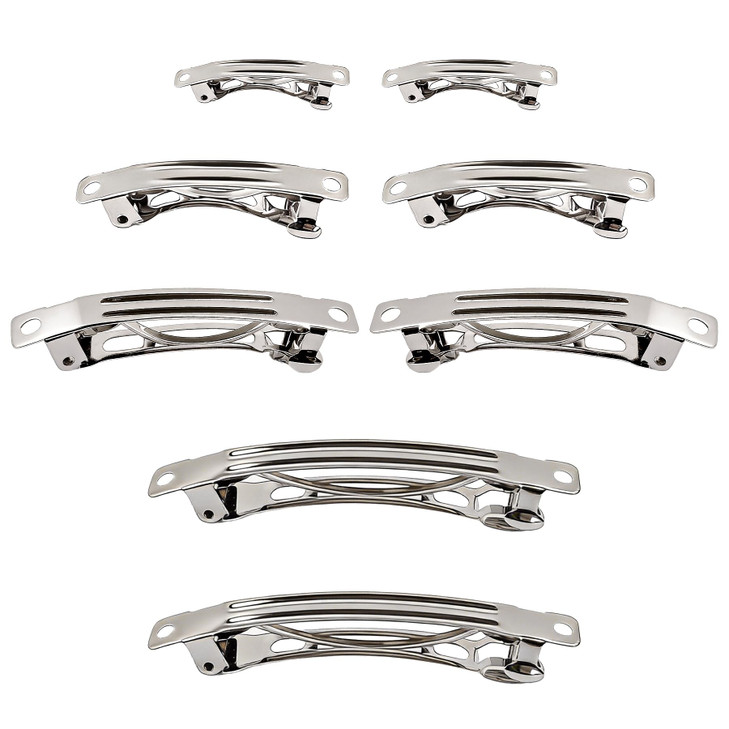 AUEAR, French Barrette Iron Rectangle Hair Clips for DIY Clip Craft Bows (120 Pack, 4 sizes) online at globaldelivered