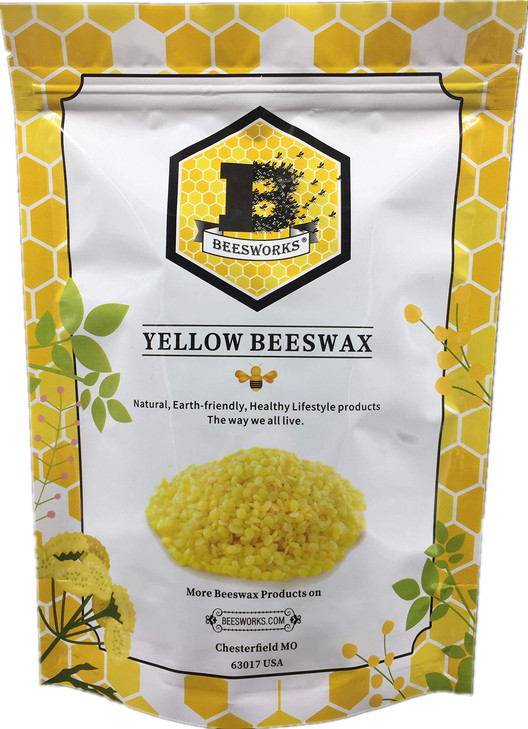 Beesworks Yellow Beeswax Pellets 1 lb 100 Pure Cosmetic Grade TripleFiltered Beeswax for DIY Skin care Lip Balm Lotion a