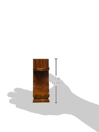 Mission Style Wood Shave Stand for Razor and Brush Walnut Finish for Standard Size Shave Brushes Knots 22mm or Less
