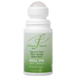 Follique Serum Roll On for Razor Bumps Ingrown Hairs Razor burn caused by waxing shaving and hair removal