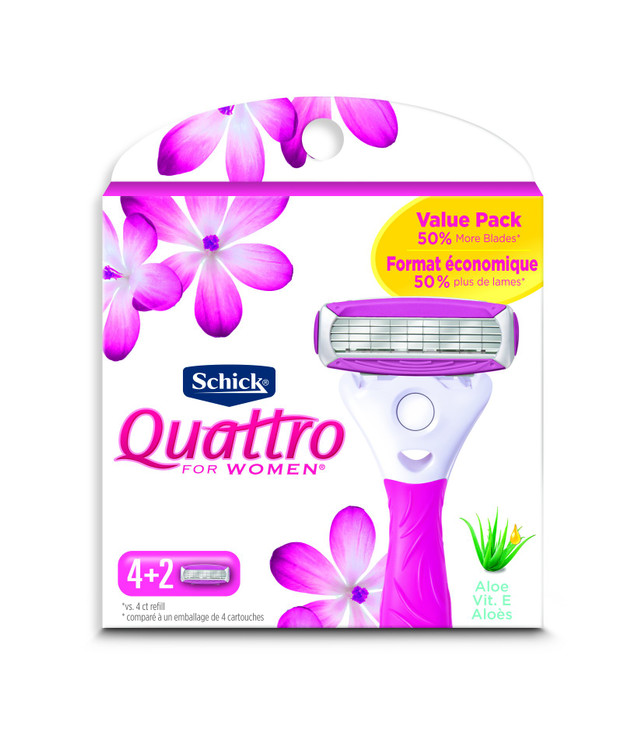 Schick Quattro Womens Ultra Smooth Razor Blade Refills for Women Value Pack 6 Count Pack of 1