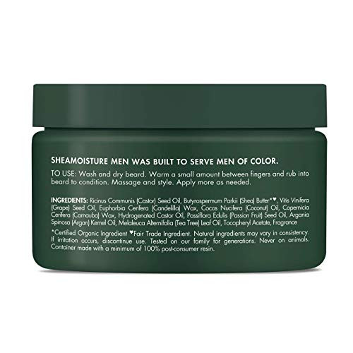 SHEA MOISTURE Mens Beard Balm All Natural ingredients Made With Maracuja Infused Shea Butter ShapeSmooth Define 4 Ounce