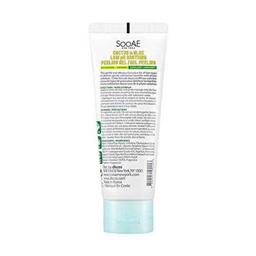 Soo'AE Cactus & Aloe Peeling Gel Low pH Soothing Peeling Gel [EXFOLIATING + SOOTHING] Gentle exfoliation Made in Korea online at globaldelivered
