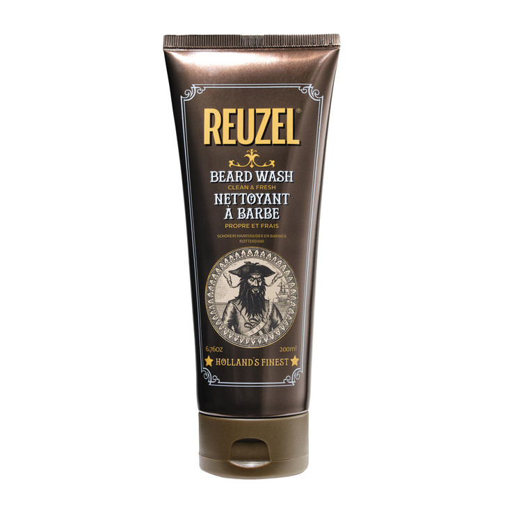 REUZEL Clean Fresh Beard Wash Softens Beard Cleanses and Moisturizes Gentle NonComedogenic Vegan Formula Light Citrus Mi