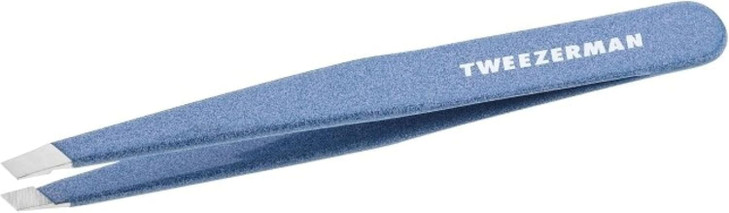 Tweezerman Stainless Steel Slant Tweezer Eyebrow Tweezers For Women and Men Sky Blue