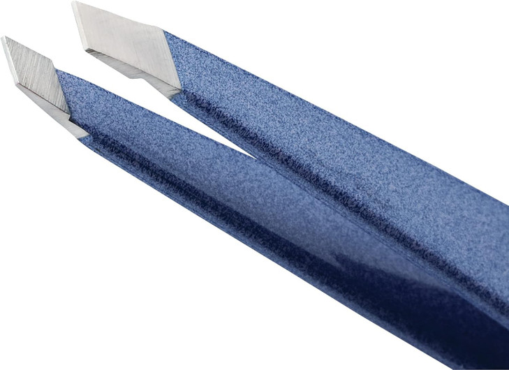 Tweezerman Stainless Steel Slant Tweezer Eyebrow Tweezers For Women and Men Sky Blue