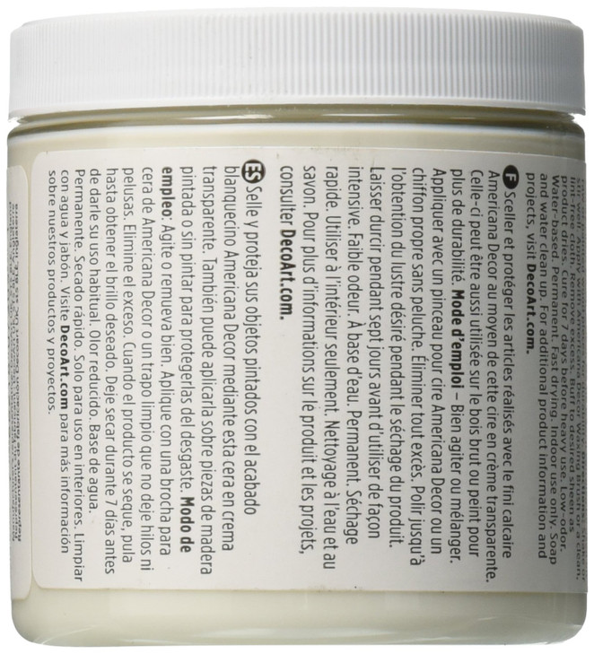 DecoArt Americana Decor Creme Wax 8Ounce Clear
