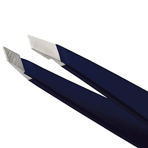 Tweezerman Exclusive Evening Blue Slant Tweezer Hair Removal Tweezers Stainless Steel