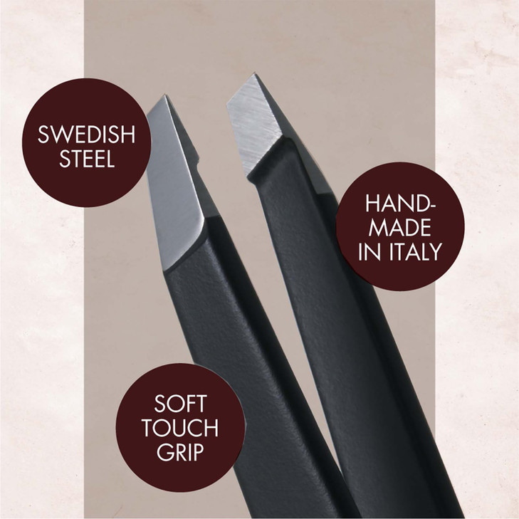 Browgame Signature Slanted Tweezer Expertly Designed Brow Grooming Tool Easy Grip Handle For Precise Hair Removal Extra