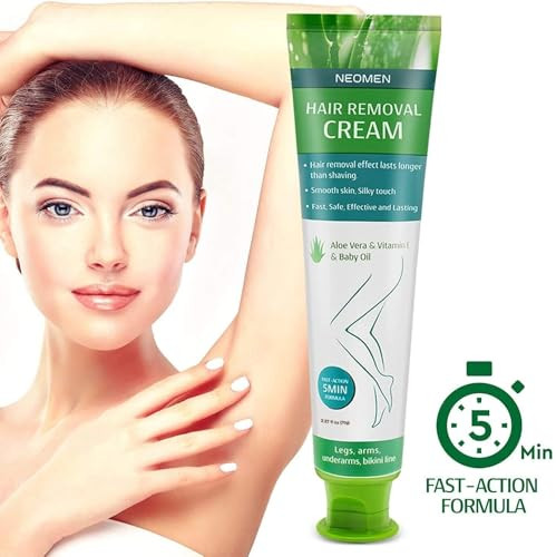 Hair Removal Cream for Men Women Painless Depilatory for Sensitive Skin Intimate Areas Moisturizing with Aloe Vera Vitam