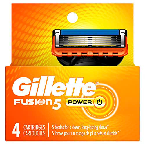 Gillette Fusion5 Mens Razor Blade Refills 4 Count