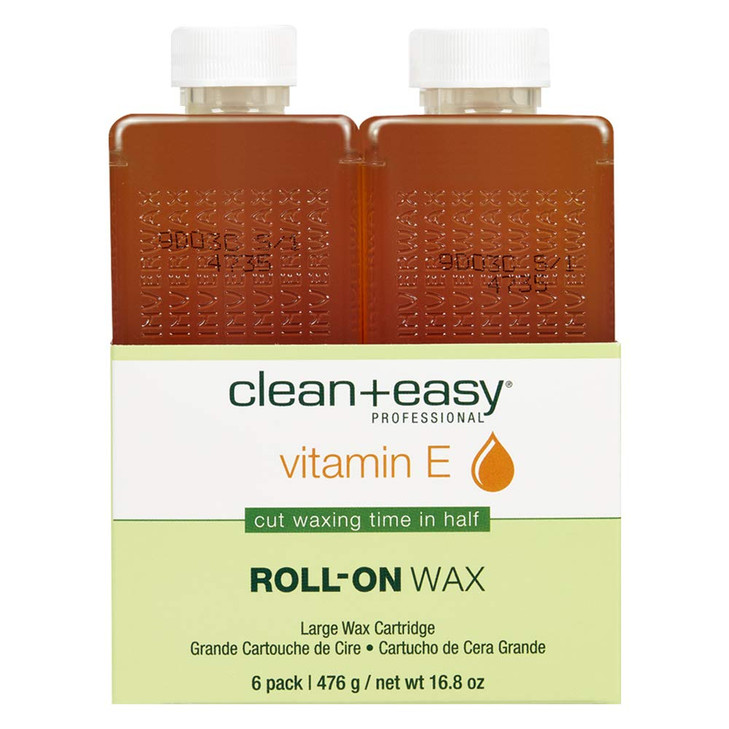Clean Easy Vit E RollOn Wax 6pack Large Vitamin E Net Wt 168 oz