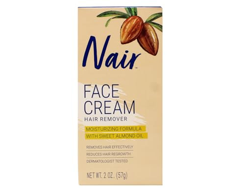 Nair Hair Removal Cream for Face with Special Moisturizers 2Ounce Bottles Pack of 4