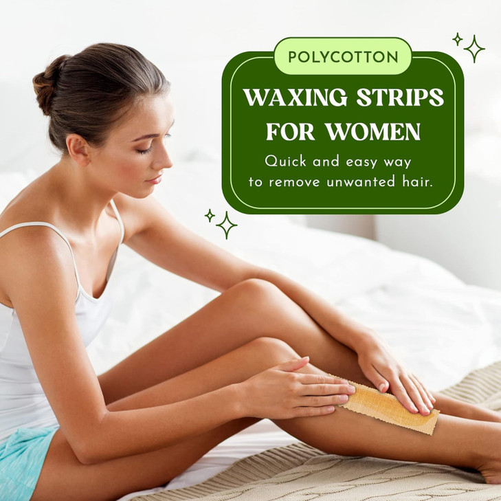 Moom Waxing Strips for Women 48 Count Polycotton Specially Engineered for Maximum Hair Removal Perfect for Bikini Leg Ey