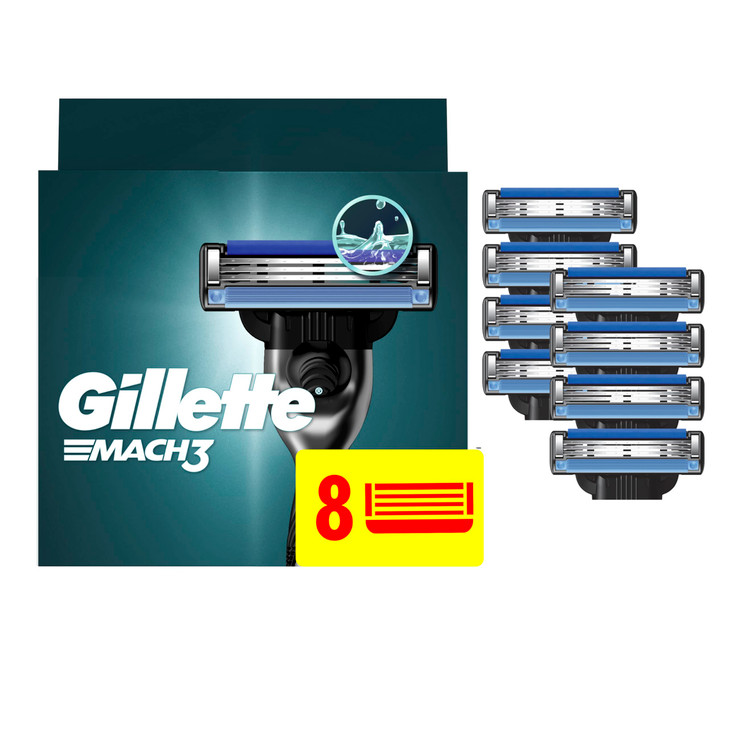 Gillette Mach3 Razor Refills for Men 8 Razor Blade Refills