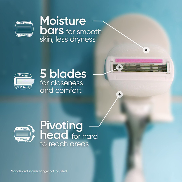 Gillette Venus ComfortGlide plus Olay Sugarberry Womens Razor Blade Refills 4 Count