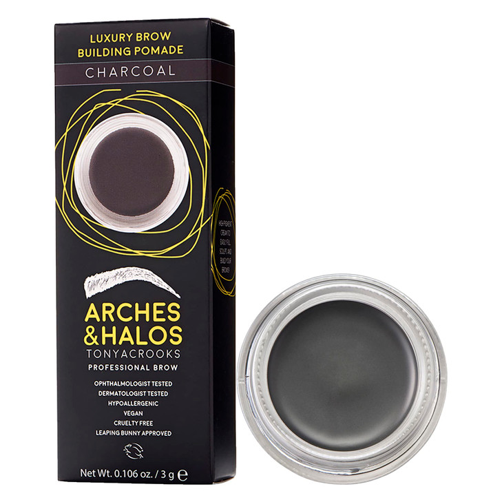Arches and Halos Luxury Brow Building Pomade - Vegan Eyebrow Pomade - Creamy, Long Wearing Color for Clean, Defined Brows - Charcoal - 0.1 oz online at globaldelivered