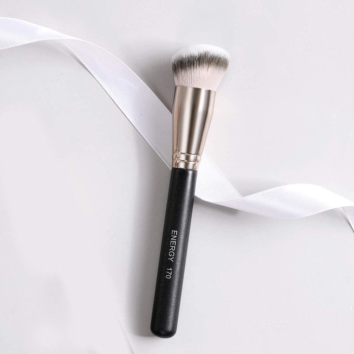 ENERGY Foundation Brush for Liquid Makeup Professional Synthetic Bronzer Brush for Full Coverage Cream Powder Cosmetics Blending Buffing Contouring V online at globaldelivered