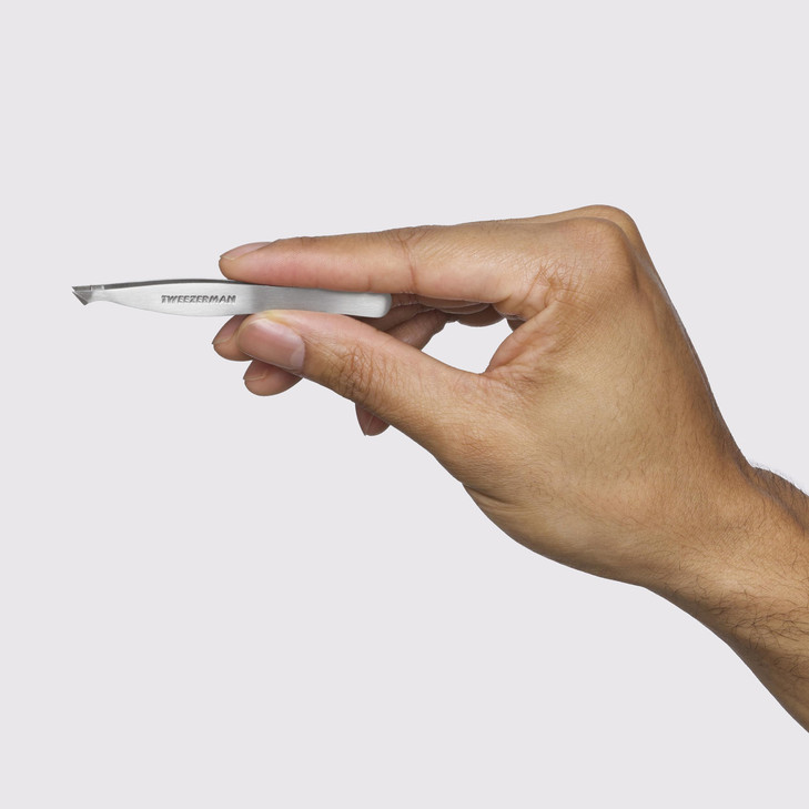 Tweezerman Stainless Steel Slanted Point Tweezer Eyebrow Precision Tweezers Facial And Ingrown Hair Removal Classic Stai