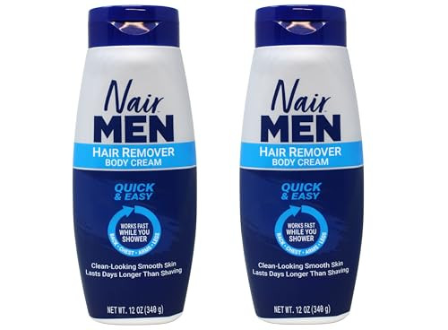 Nair Hair Remover for Men Hair Remover Body Cream 12 oz 2Pack