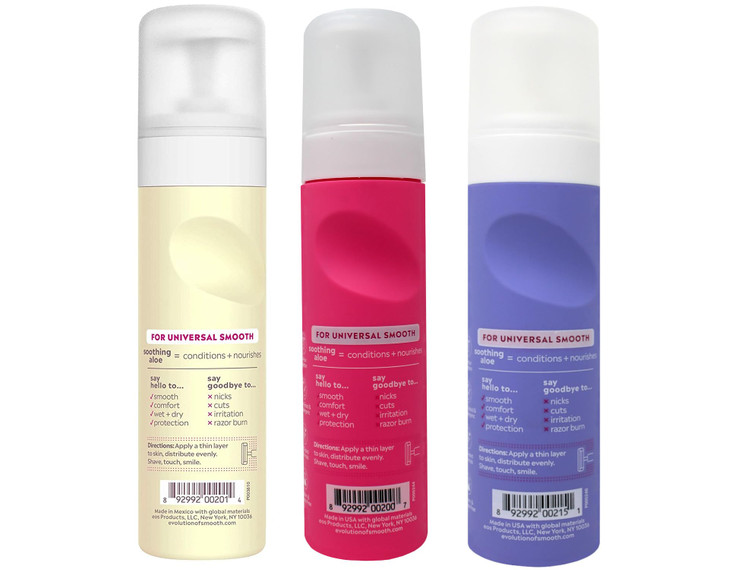 Eos Ultra Moisturizing Shave Cream Variety Pack PomegranateRaspberry Lavender Jasmine Vanilla Bliss 3 x 70 Ounce