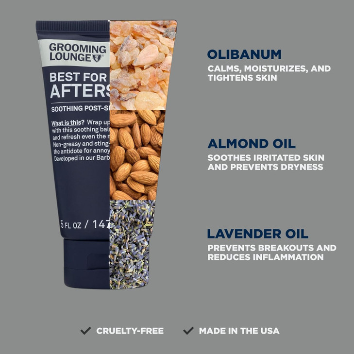 Grooming Lounge Best for Last Aftershave Soothing After Shave Balm Instantly Calms Irritated Skin Refreshing Facial Mois
