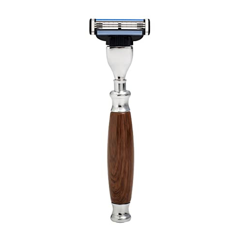 Union Razors SS4W Three Piece Shave Kit with Razor Shaving Brush Stand