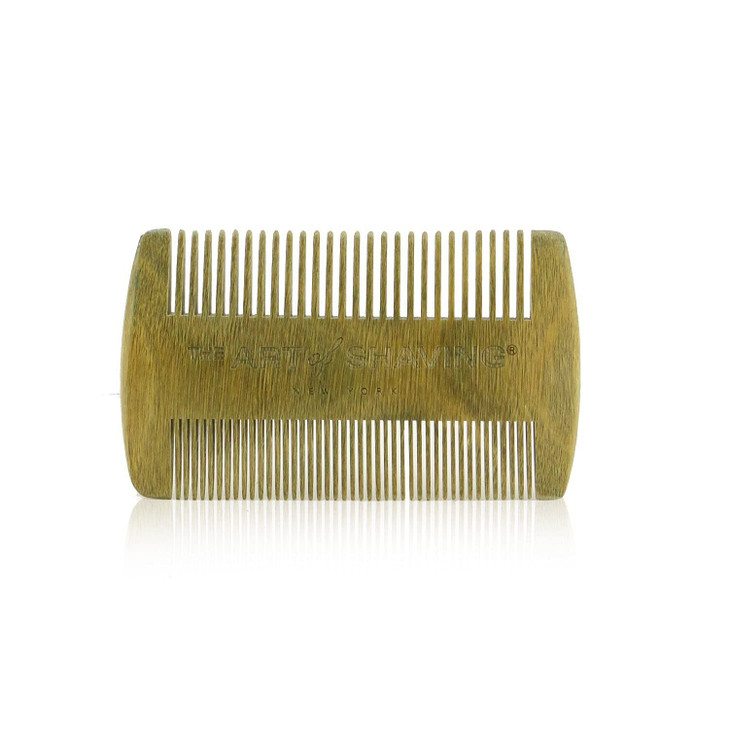 The Art of Shaving Beard Comb Natural Sandalwood Comb Dual Fine Coarse Comb Widths Suitable for All Hair Types 1 Count P