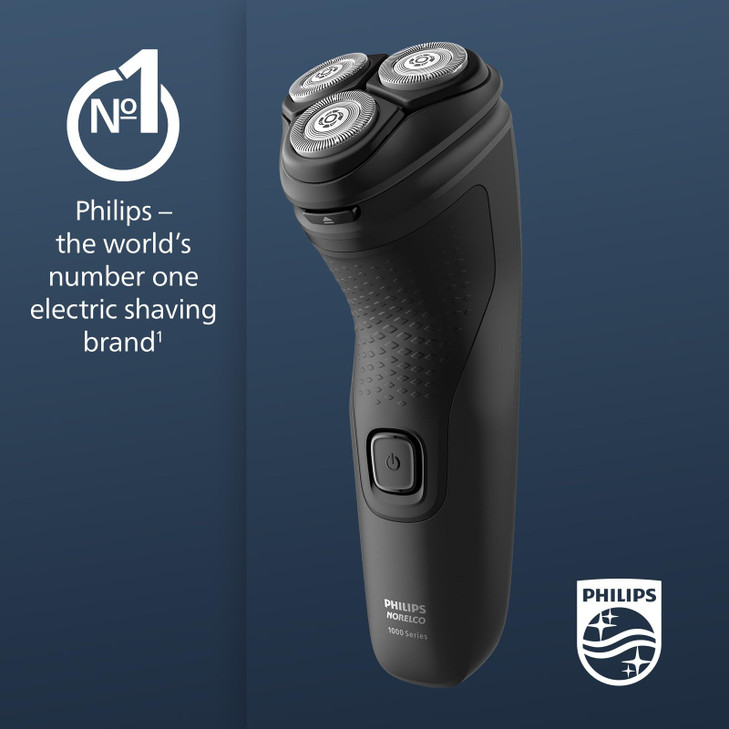 Philips Norelco Shaver 1100 Series Dry Electric Shaver 27 SelfSharpening ComfortCut Blades 4D Floating Heads PCap Deep B