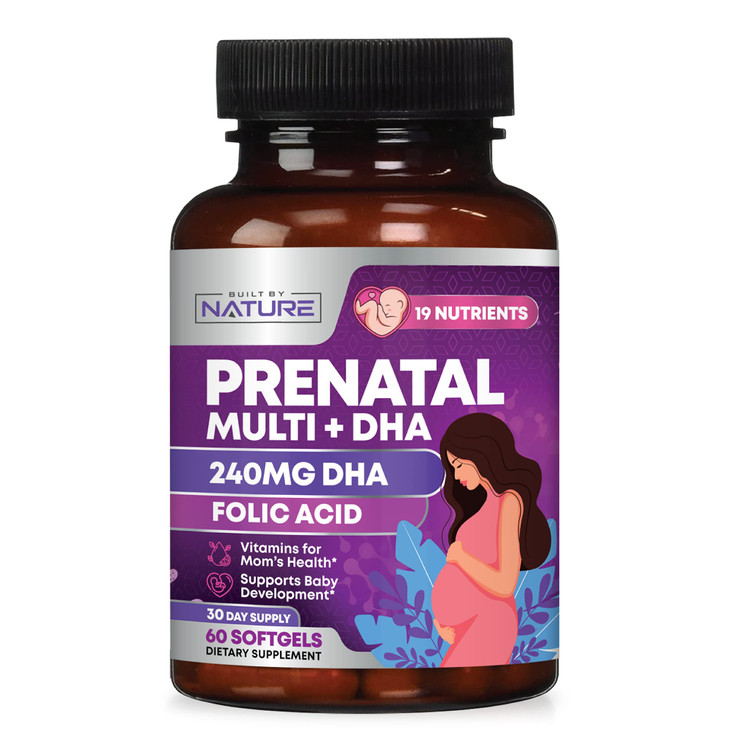 Prenatal Vitamins for Women - Multivitamin with DHA, Folic Acid, Vitamin C, B12, Iron & Omega-3 - Before, During & Post Pregnancy Supplement for Heal