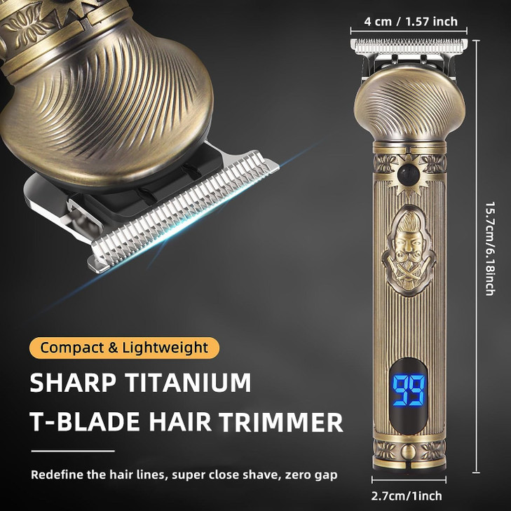 REHOYO Beard Trimmer for Men Travel Electric Shavers for Men with Case Cordless Hair Clipper Mens Grooming Kit for Musta